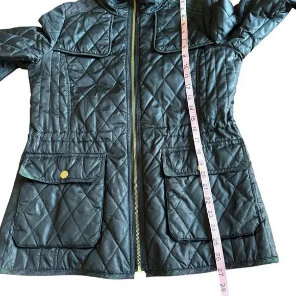 Sam Edelman Women's Lexi Quilted Jacket with Plaid Trim- Size Small - Picture 14 of 16